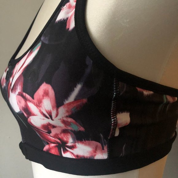 Reitmans Hyba Floral Pattern Athletic Sports Bra Front Zipper Size XS - Picture 11 of 16
